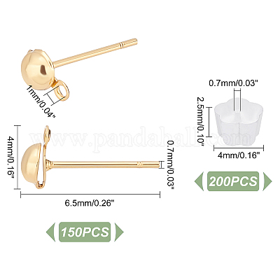 Shop PandaHall About 200 Pieces 304 Stainless Steel Ear Nuts