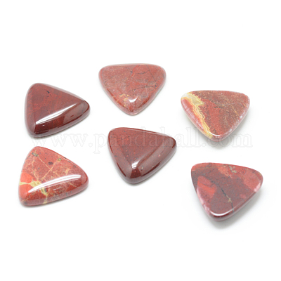 Cabochons de d'arc-en-ciel en jaspe rouge naturelle&nbsp;G-T025-10x10mm-02-1