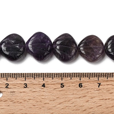 Fili di perle intagliate di ametista naturale&nbsp;G-H339-A07-01A-1