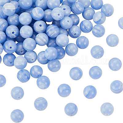 2 Strang natürliche blaue Spitzenachatperlenstränge&nbsp;G-OC0004-35B-1