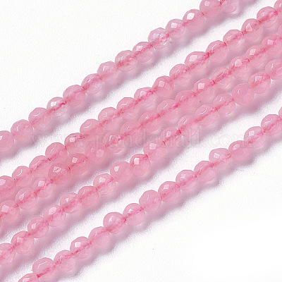 Chapelets de perles de jade blanche naturelle&nbsp;G-F596-46B-2mm-1