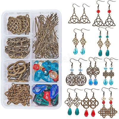 DIY Jewelry Making Finding Kit, Inlcluding Iron Earring Hooks