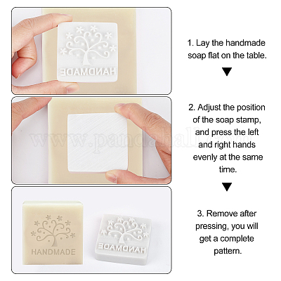 Stamping soap with homemade epoxy acrylic stamp 