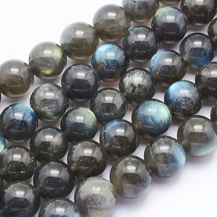 Chapelets de perles en labradorite naturelle  G-O166-08-10mm-1