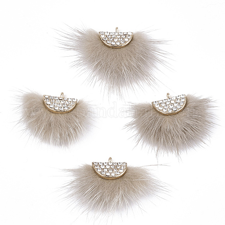 Décorations pendantes de pompon en fausse fourrure de vison FIND-T040-13-1