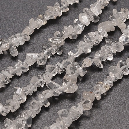 Natürlichen Quarzkristall-Chip-Perlen Stränge X-G-M205-01-1