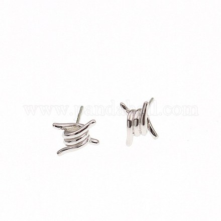 925 Sterling Silber Ohrstecker EJEW-BB39801-A-1