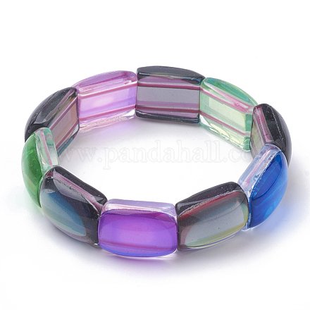Synthetic Moonstone Stretch Bracelets G-S285-26-1