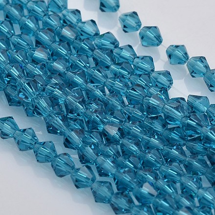 Chapelets de perles en verre à facettes bicone EGLA-P017-4mm-02-1