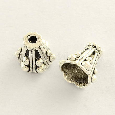 Stile tibetano coni perline in lega di zinco TIBE-Q033-31-1