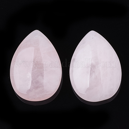 Colgantes naturales de cuarzo rosa G-S336-72B-1
