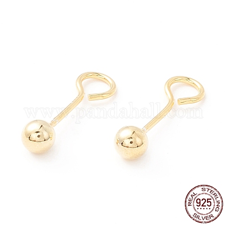 Accessoires de clous d'oreilles en 925 argent sterling STER-P047-04C-G-1