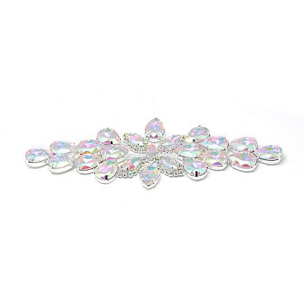 Messing Strass Cabochons RB-S042-06S-AB-1