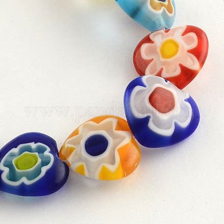 Handmade Millefiori Glass Beads Strands LK-R004-06-1