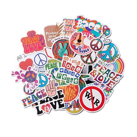 Cartoon LOVE PEACE Theme Paper Stickers Set DIY-M031-46-1