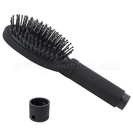 GORGECRAFT Diversion Safe Hair Brush Black Hair Brush with Hidden Compartment Portable Hairbrush Comb Diversion Stash Can Hiding Storage with Removable Lid for Hiding Money Jewelry Valuables Travel AJEW-WH0304-60-1