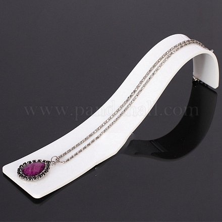 Soportes de exhibición de joyería de collar colgante de acrílico PW-WG29580-01-1