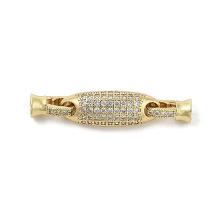 Латунные микро проложить кубического циркония раз за застежками KK-U059-15G-1