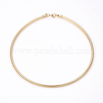 304 Stainless Steel Snake Chain Necklaces NJEW-I205-01A-G-1