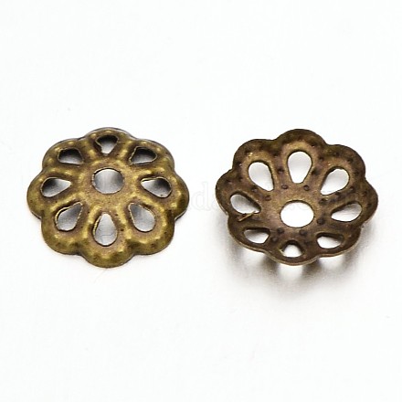 Antike bronzze Ton Eisen bead cap & Kegel IFIN-E734-17AB-NF-1