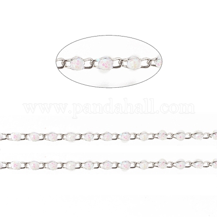 Handgefertigte Perlenkette aus Messing CHC-G011-08P-08-1