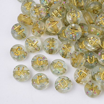 Plating Transparent Acrylic Beads X-TACR-T008-01A-1