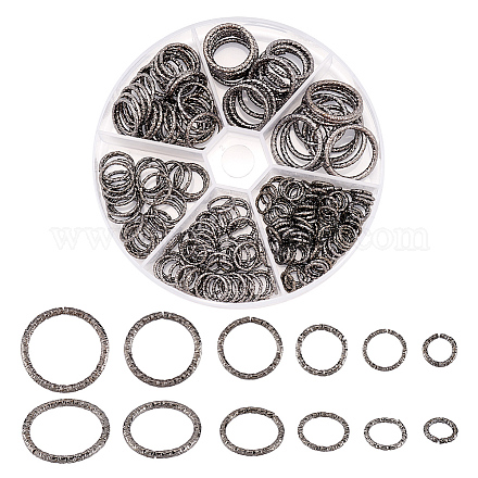 Pandahall elite 6 estilos anillos de enlace abiertos de hierro IFIN-PH0001-94-1