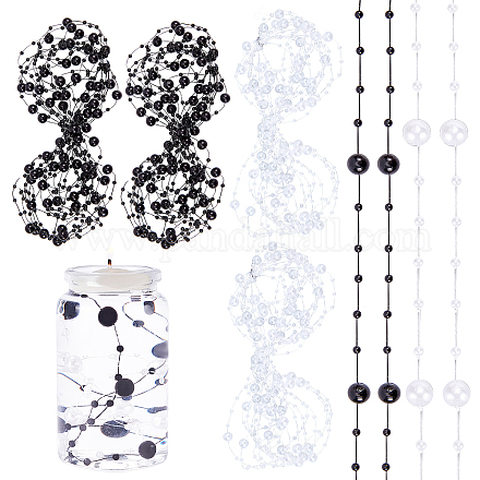 Nbeads 2 sachets 2 couleurs fil de guirlande de perles en plastique KY-NB0001-31-1