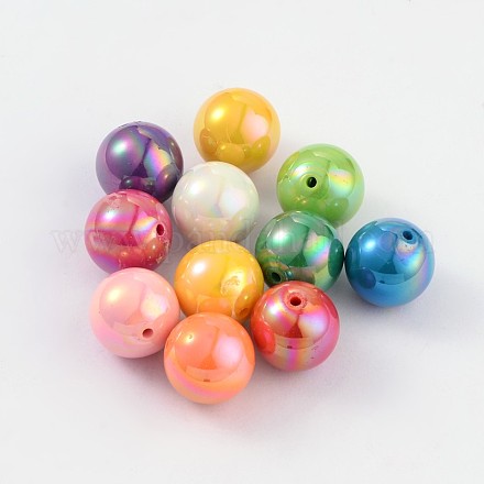 Solid Color Acrylic Beads PACR-S095-20mm-M-1