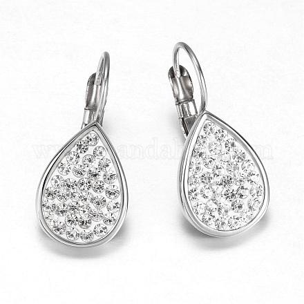 316 Surgical Stainless Steel Leverback Earrings EJEW-K042-17P-1