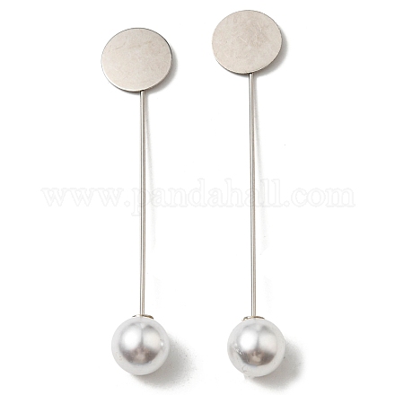 Ferro con bastoncini per capelli in imitazione di perle in ABS MAK-K021-04P-1