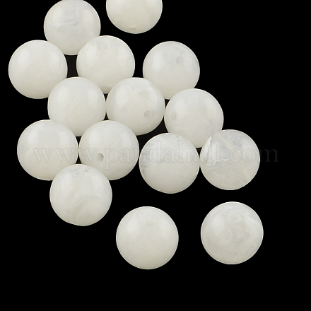 Round Imitation Gemstone Acrylic Beads OACR-R029-6mm-30-1