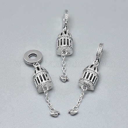 Antique Silver Plated 925 Sterling Silver European Dangle Charms STER-L060-35A-AS-1