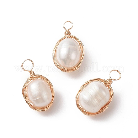 Colgantes naturales de perlas cultivadas de agua dulce PALLOY-JF01979-02-1