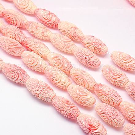 Synthetic Coral Beads Strands CORA-L031-14mm-06-1