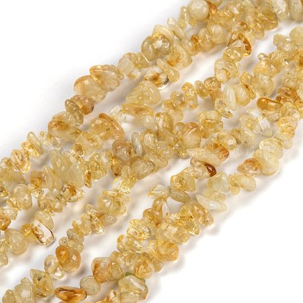 Chapelets de perles de citrine naturelle G-F703-04-1