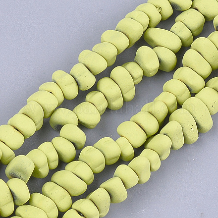 Spray Painted Non-magnetic Synthetic Hematite Beads Strands G-T116-19-06-1