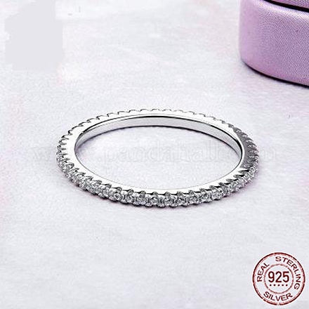 Серебряные кольца на палец с 925 родиевым покрытием RJEW-FF0008-008P-18mm-1