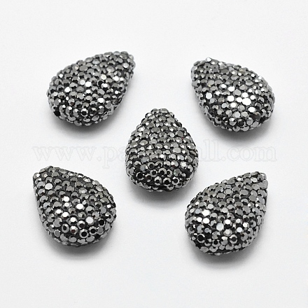Polymer Clay Rhinestone Beads RB-P016-01A-1