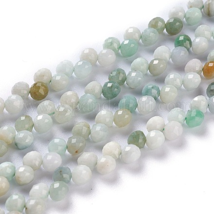 Chapelets de perles naturelles de jade du Myanmar/jade de Birmanie G-H243-17-1