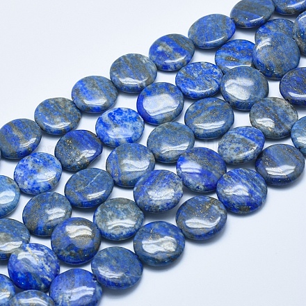 Abalorios de lapislázuli naturales hebras G-E446-01-20mm-1