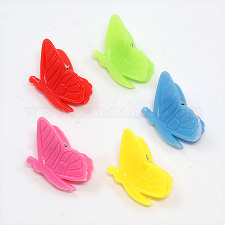 Mixed Color Acrylic Butterfly Claw Hair Clips X-PHAR-R046-M-1