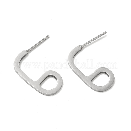 201 clous d'oreilles numéro 6 en acier inoxydable avec 304 épingles en acier inoxydable pour femme STAS-P319-39P-1