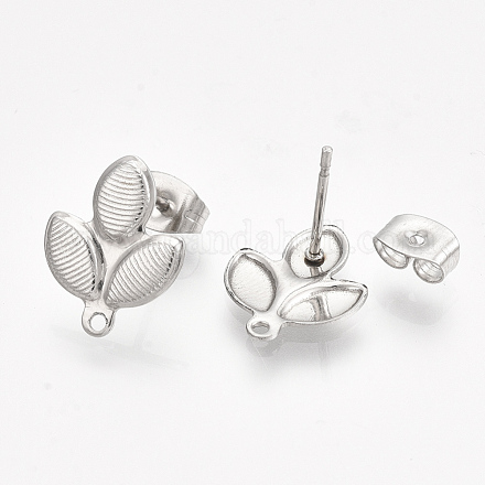 Accessoires de puces d'oreilles en 304 acier inoxydable STAS-S079-68B-1