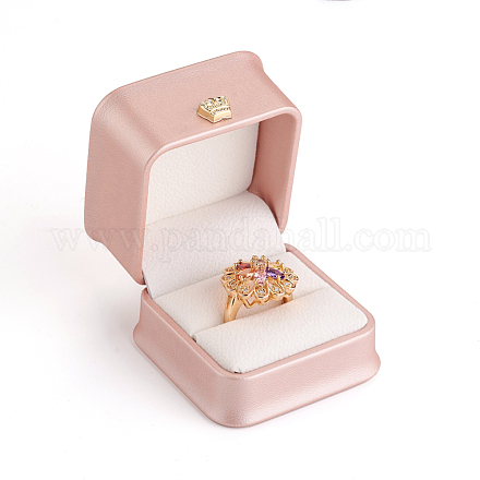 PU Leather Ring Gift Boxes LBOX-L005-A01-1