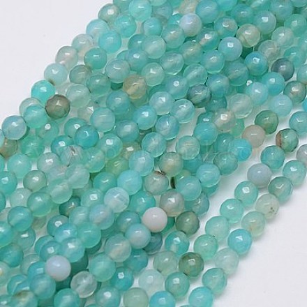 Natural Agate Beads Strands G-G580-6mm-19-1