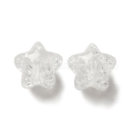 Perles en acrylique transparentes craquelées OACR-L013-012-1