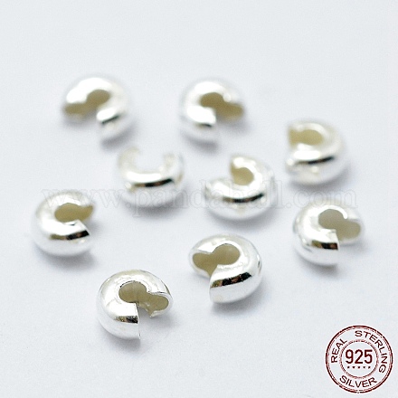 925 серебряная крышка для обжимной бусины STER-L063-06A-S-1