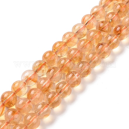 Natürlichen Citrin Perlen Stränge G-E109-01B-1