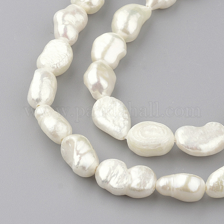 Natural Cultured Freshwater Pearl Beads Strands X-PEAR-R064-55-1
